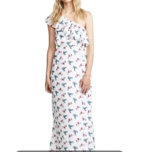Club Monaco Kellbee One-shoulder Dress Pineapple Print